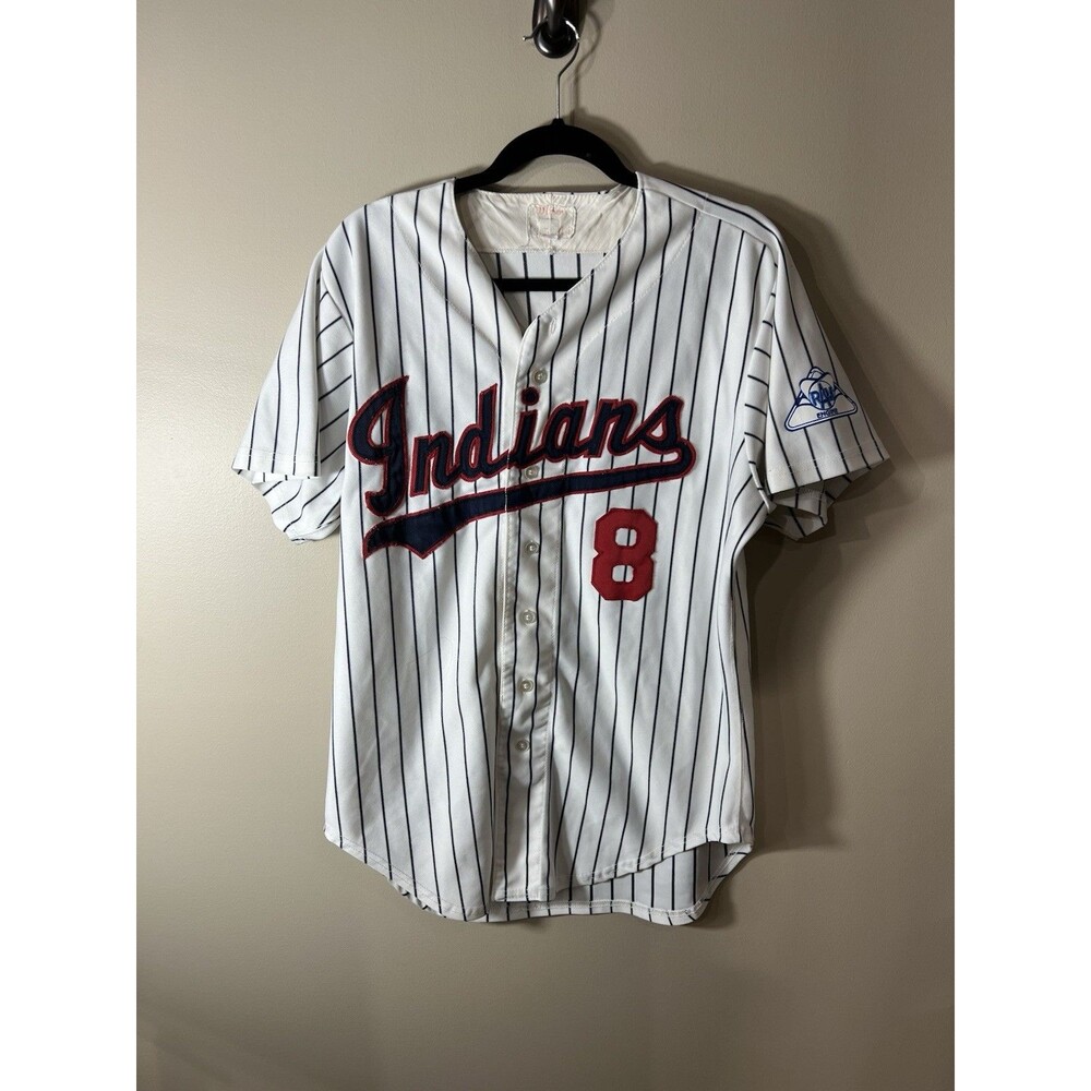 Vintage 80s Wilson Men's Authentic MLB Cleveland Indians Baseball 8 Jersey 44